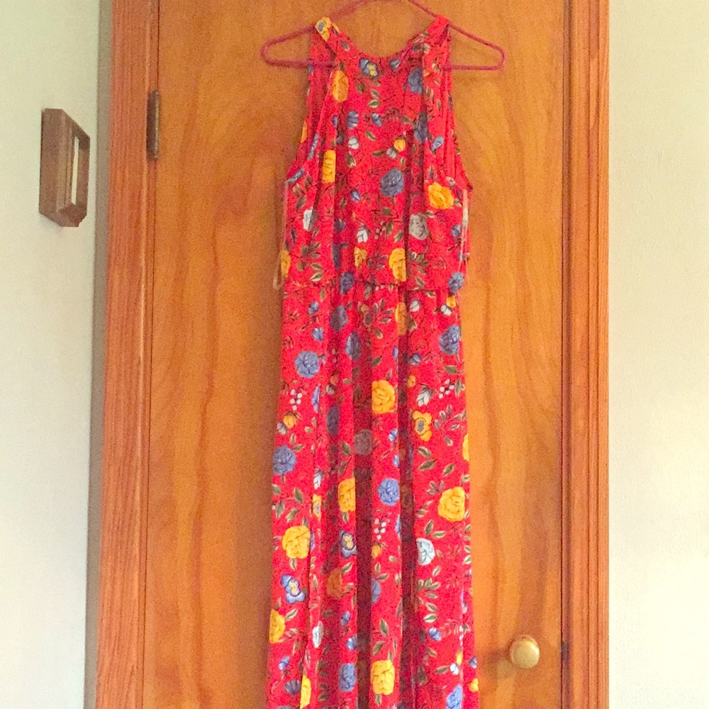 Floral halter dress